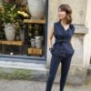 Blouse sans manches marine