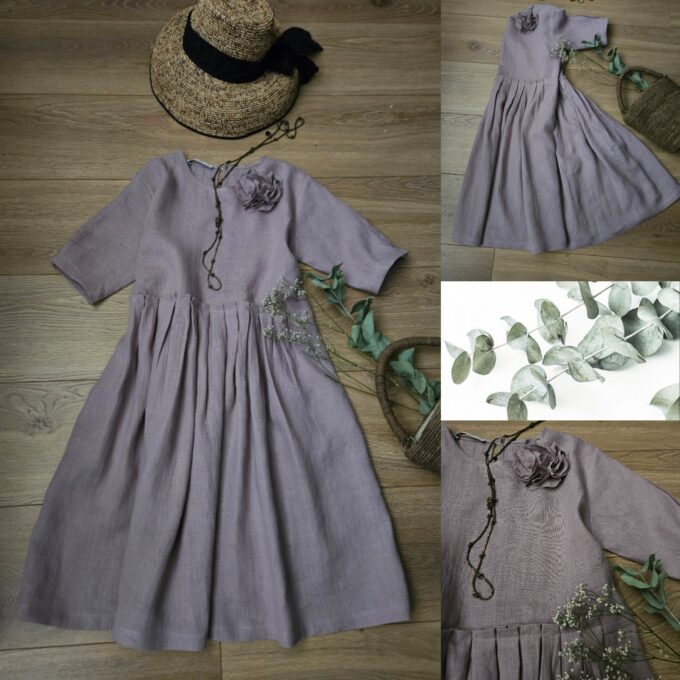 Robe rose poudré