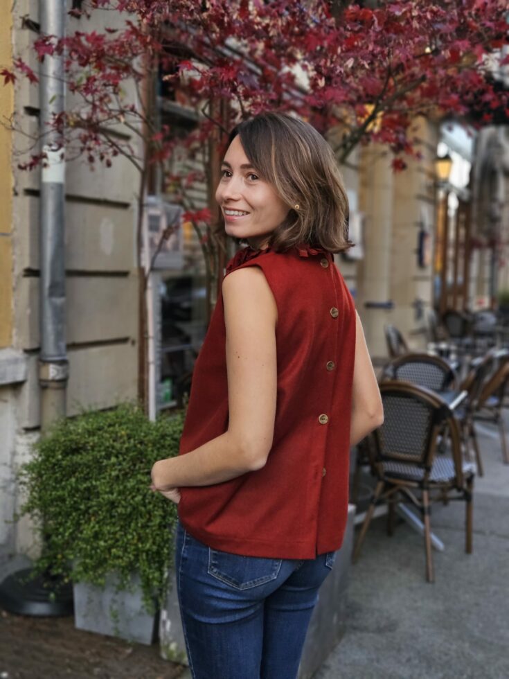 Pull laine col cocotte