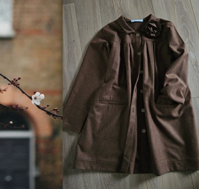 Manteau mi-long terre